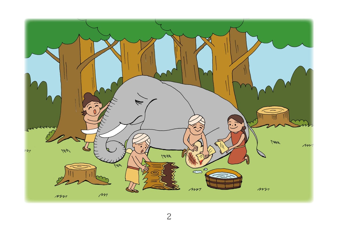 ジャータカ物語　猟師と子供たち